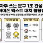 아이폰 텍스트 대치 설정 방법 및 키보드 자동완성 단축키 활용 가이드